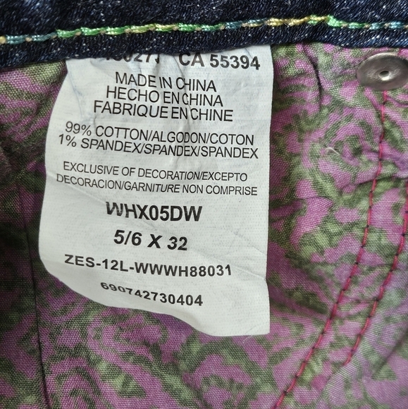 Wrangler Ultra Low Rise Rock 47 Embroidered Pocket Heavy Startched Jeans Sz 5/6 - Picture 6 of 6